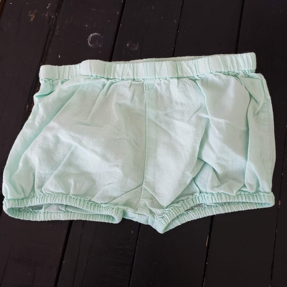 Monica + Andy Baby Girl 12-18 Months Light Blue Shorts 100% Organic Cotton